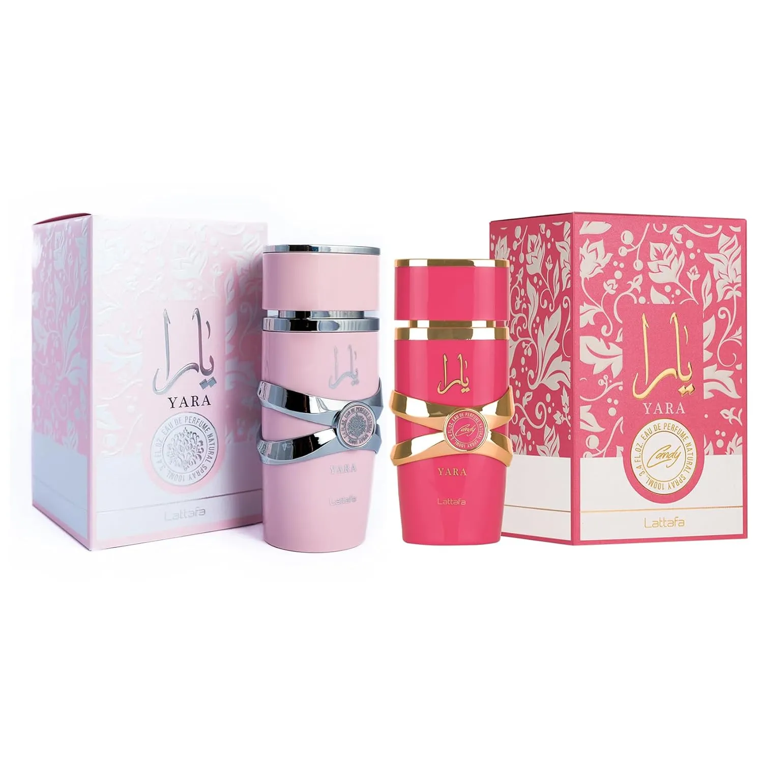 Lattafa 2 Piece Fragrance Bundle for Women (3.4 Ounce Yara Eau De Parfum Spray   3.4 Ounce Yara Candy Eau De Parfum Spray)