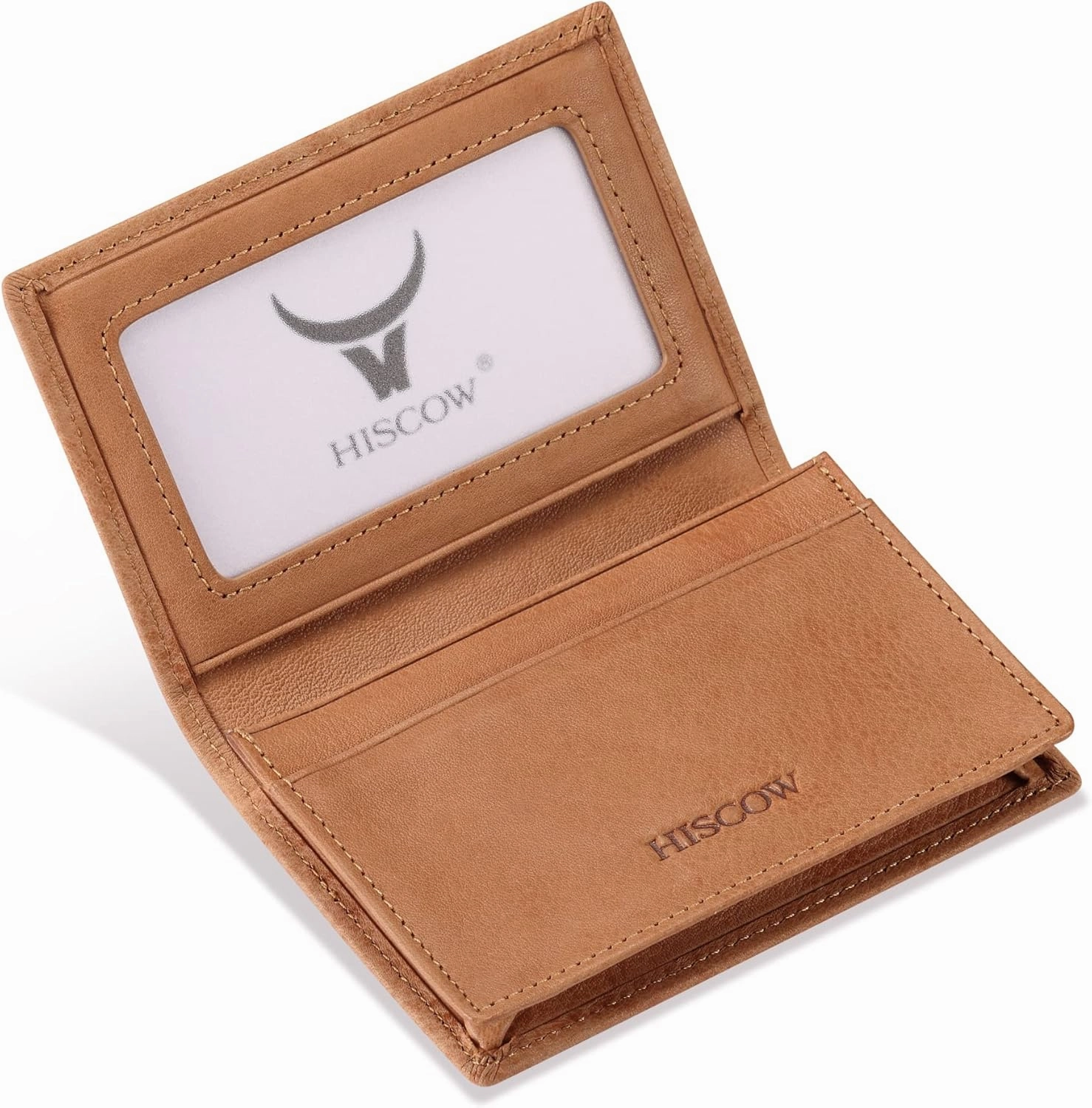 Leather Business Card Case Holder for Men & Women, Italian Calfskin