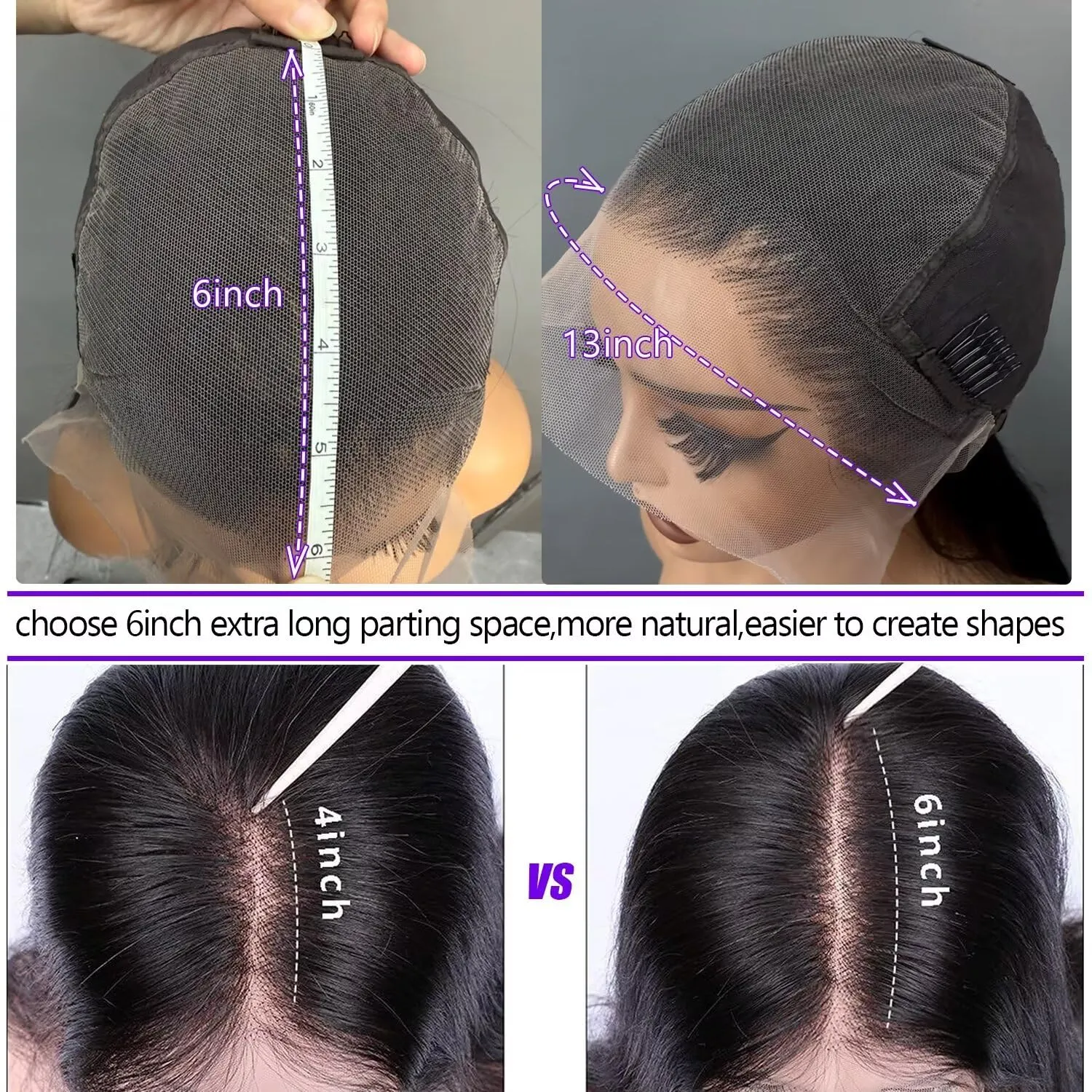 Lemoda 210% density Body Wave Wig 13x6 HD Lace Front Wigs Human Hair 15A Brazilian 100% Human Hair Pre Plucked 30 Inch Body Wave Lace Front Wigs Human Hair for Women Natural Hairline Thick Wig