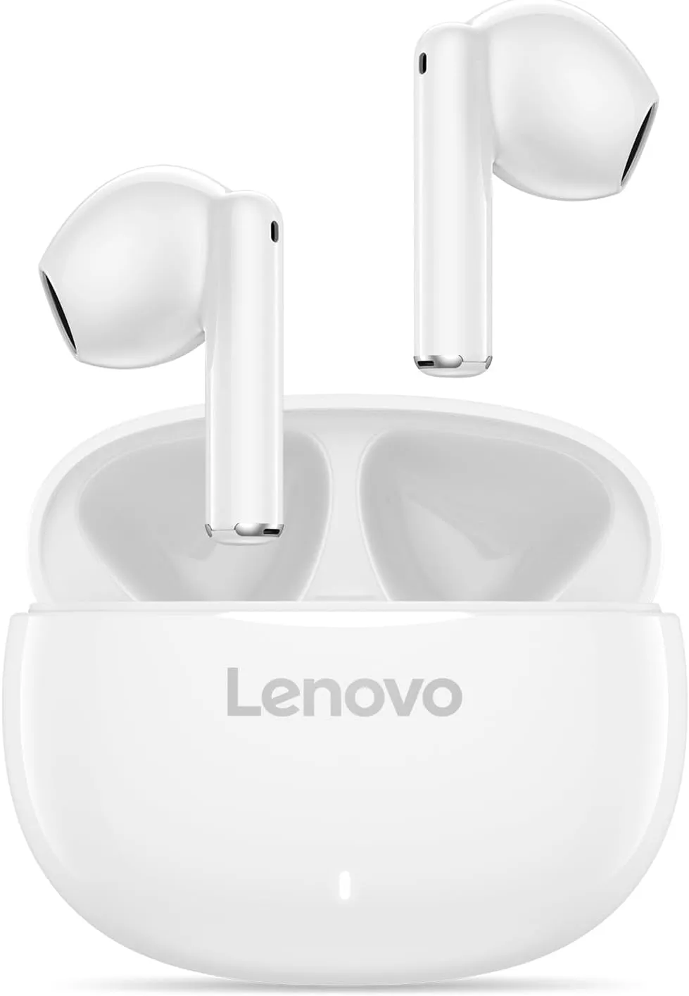 Lenovo E310 True Wireless Stereo Earbuds Bluetooth 5.3 ENC Noise-Cancelling Earbuds with 13mm Speaker Type-C Charging 20h Battery Life for Music Calls Comfortable Fit Wireless Earbuds- White