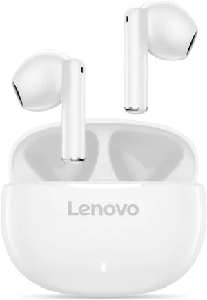 Lenovo E310 True Wireless Stereo Earbuds Bluetooth 5.3 ENC Noise-Cancelling Earbuds with 13mm Speaker Type-C Charging 20h Battery Life for Music Calls Comfortable Fit Wireless Earbuds- White