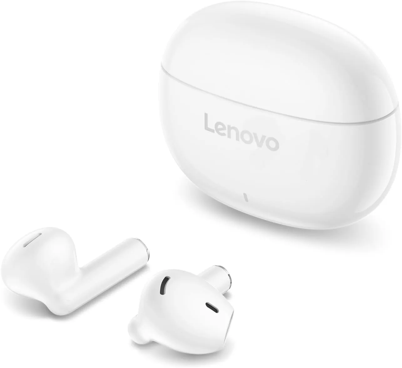 Lenovo E310 True Wireless Stereo Earbuds Bluetooth 5.3 ENC Noise-Cancelling Earbuds with 13mm Speaker Type-C Charging 20h Battery Life for Music Calls Comfortable Fit Wireless Earbuds- White
