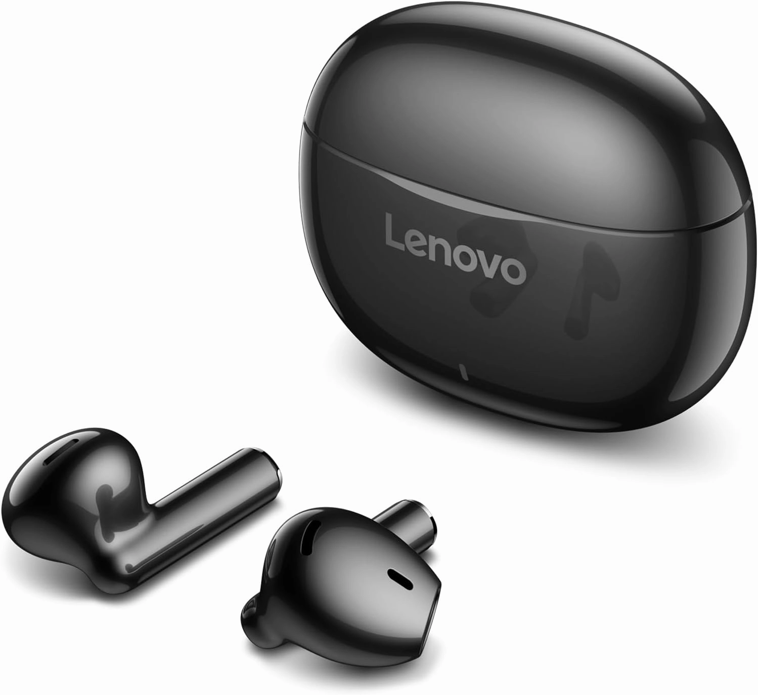Lenovo E310 True Wireless Stereo Earbuds Bluetooth 5.3 ENC Noise-Cancelling Earbuds with 13mm Speaker Type-C Charging 20h Battery Life for Music Calls Comfortable Fit Wireless Earbuds - Black