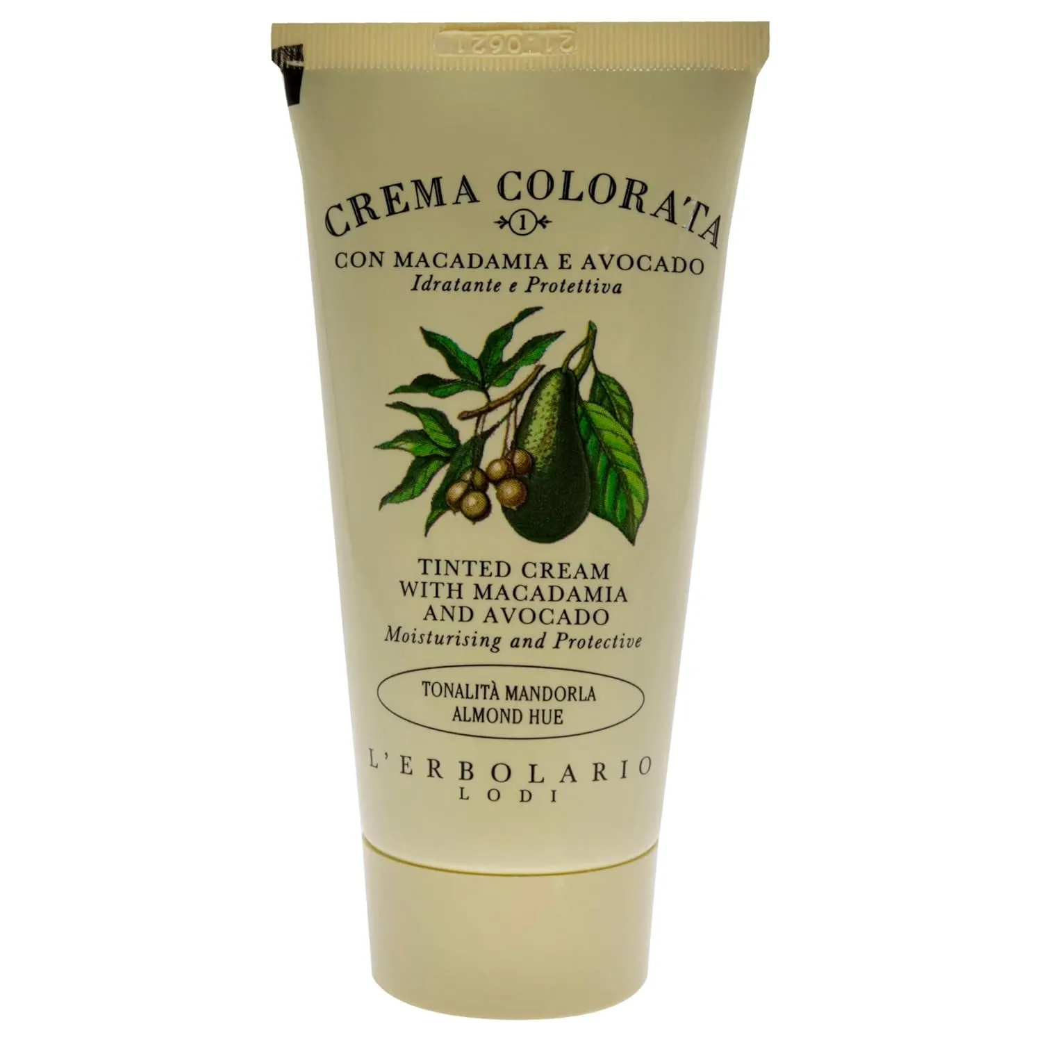 L'Erbolario Tinted Face Cream - Moisturizer Face Cream - Innovative Makeup Lotion - Protects Your Skin From Wrinkles and Dryness - Tinted Cream with Macadamia and Avocado - Almond Hue - 1.6 oz