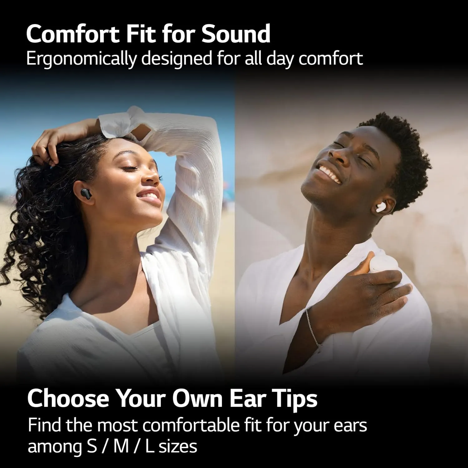 LG Tone Free T60Q - Hybrid Active Noise Cancelling True Wireless Bluetooth Uvnano  Earbuds