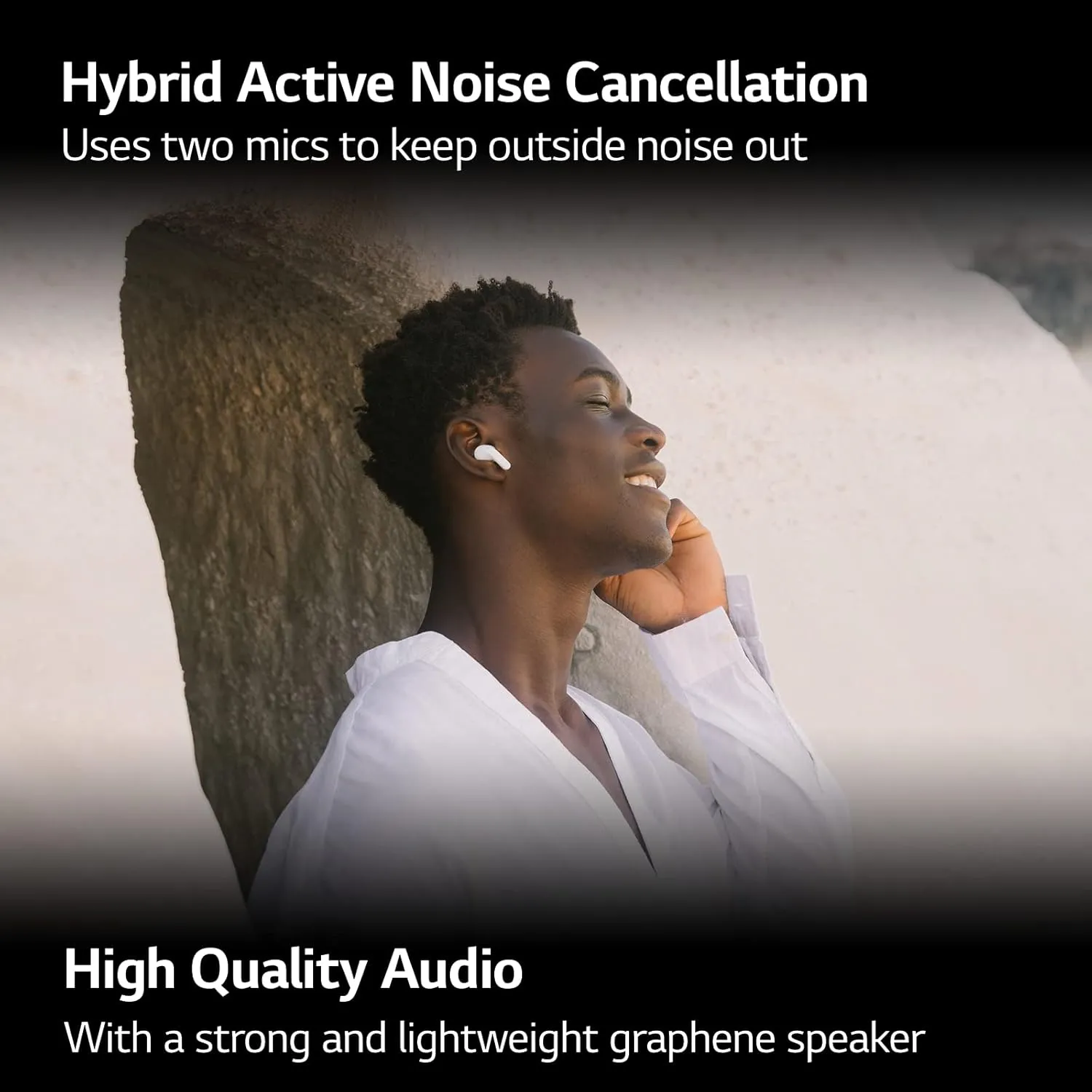 LG Tone Free T60Q - Hybrid Active Noise Cancelling True Wireless Bluetooth Uvnano  Earbuds