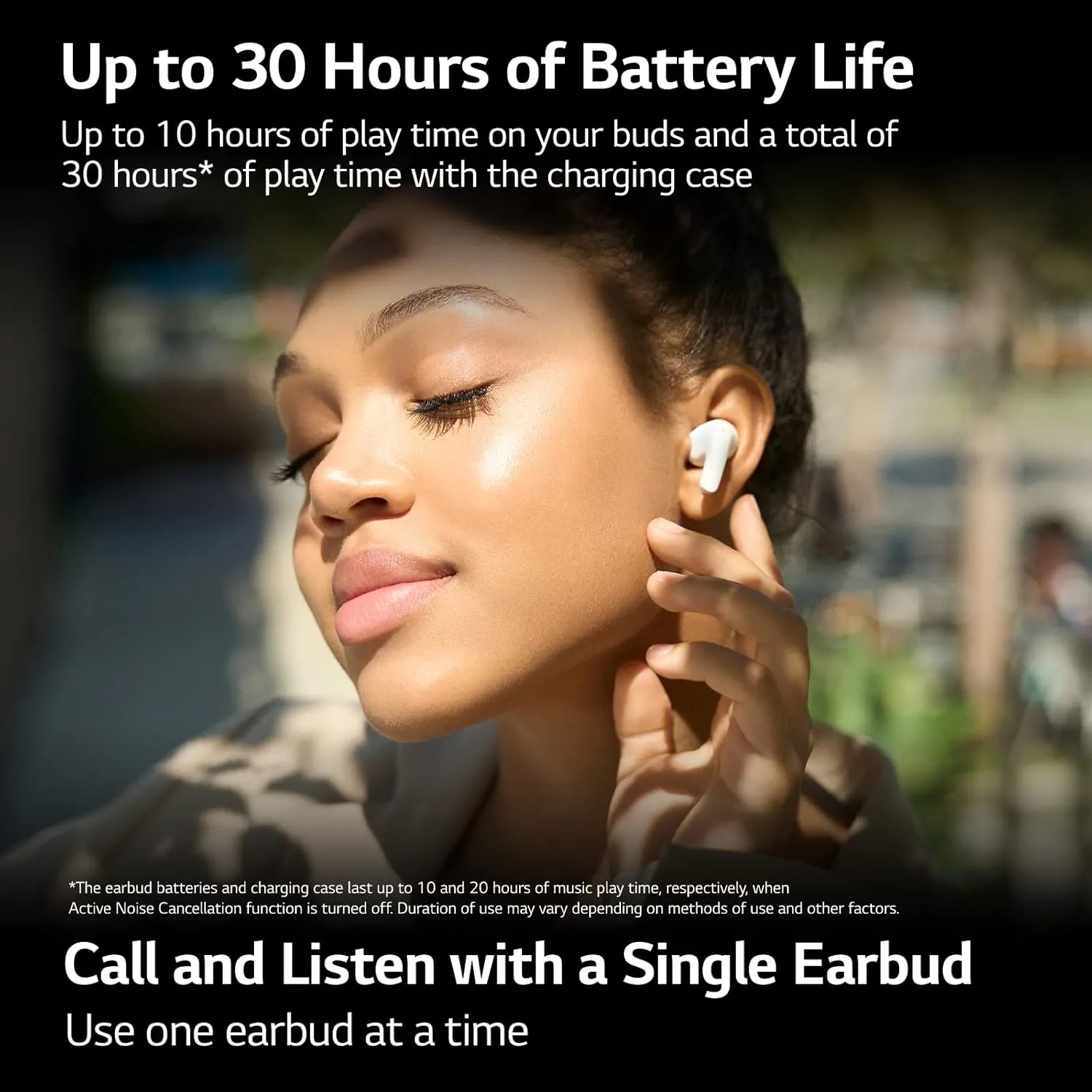 LG Tone Free T60Q - Hybrid Active Noise Cancelling True Wireless Bluetooth Uvnano  Earbuds