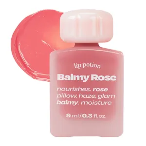 Lip Potion Balmy Rose | Creamy, Hydrating, Rosy Lip Tint with a Subtle Glow | 0.3 Oz (No.4 Honey Coral)
