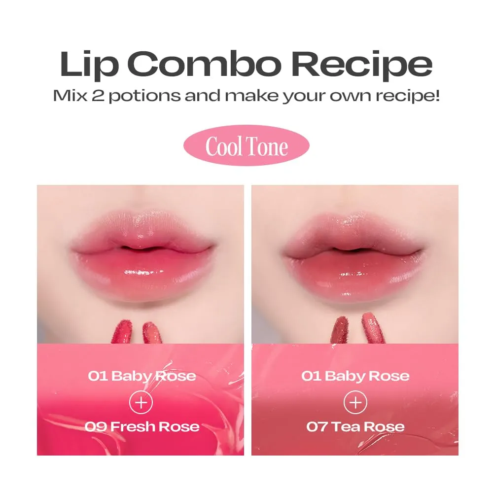 Lip Potion Balmy Rose | Creamy, Hydrating, Rosy Lip Tint with a Subtle Glow | 0.3 Oz (No.4 Honey Coral)