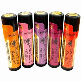 Lip Butter Gift Set – Rich & Anti-Aging – All Natural Ultra Moisturizing Lip Butter Infused with Essential Oils - 5 Piece Set - Made in the USA