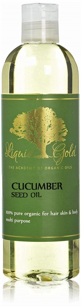 Liquid Gold Inc 12 OZ Premium CUCUMBER Pure & Organic Skin Hair Nails Massage Health Care