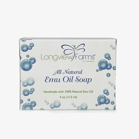 Longview Farms® Emu Oil Soap - Gentle Cleansing Bars for Sensitive Skin - Soap Bars with Emu Oil and More for Smooth, Healthy Skin (Rose Fragrance)