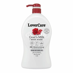 Lover's Care Goat's Milk Moisturizing Body Wash Shower Cream Rose Hip Seed Oil 40.7 Fl.Oz - Single…