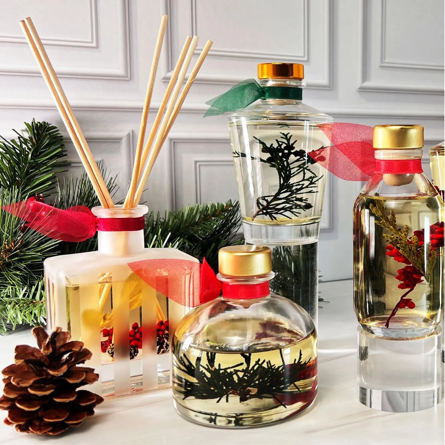 LOVSPA Jasmine Vanilla Reed Diffuser Set - Scent Diffuser for Home with Long Lasting Fragrance - Non-Toxic Oil Reed Diffuser - Made in The USA