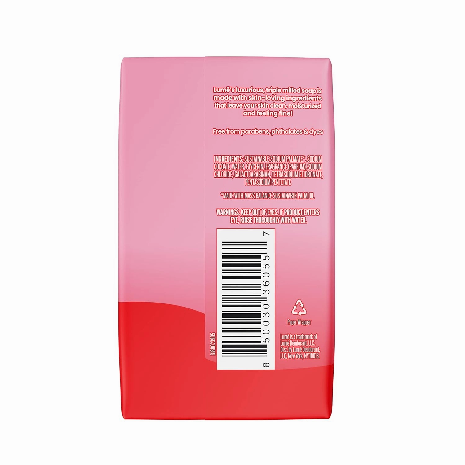 Lume Triple Milled Bar Soap - Rich Moisture & Gentle Cleansing - Paraben Free, Phthalate Free, Skin Safe - 5 ounce (Pack of 4) (Peony Rose)