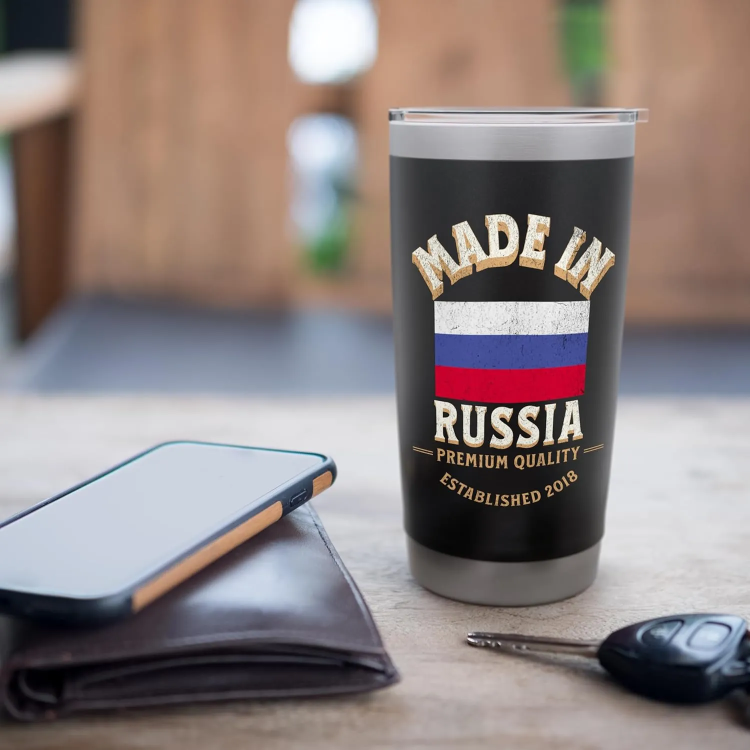 Made In Russia 2018 Premium Quality Russian Flag Stainless Steel Insulated Tumbler