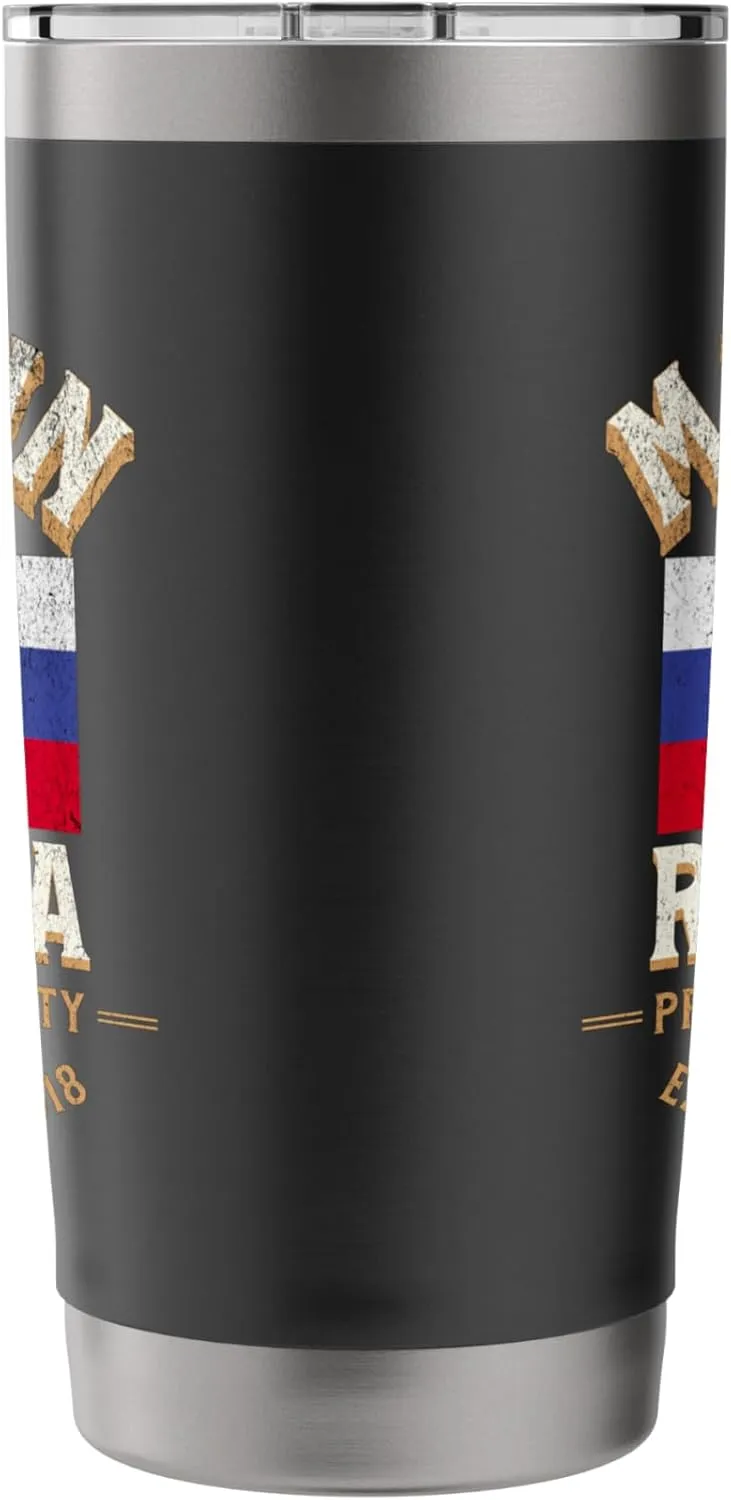 Made In Russia 2018 Premium Quality Russian Flag Stainless Steel Insulated Tumbler