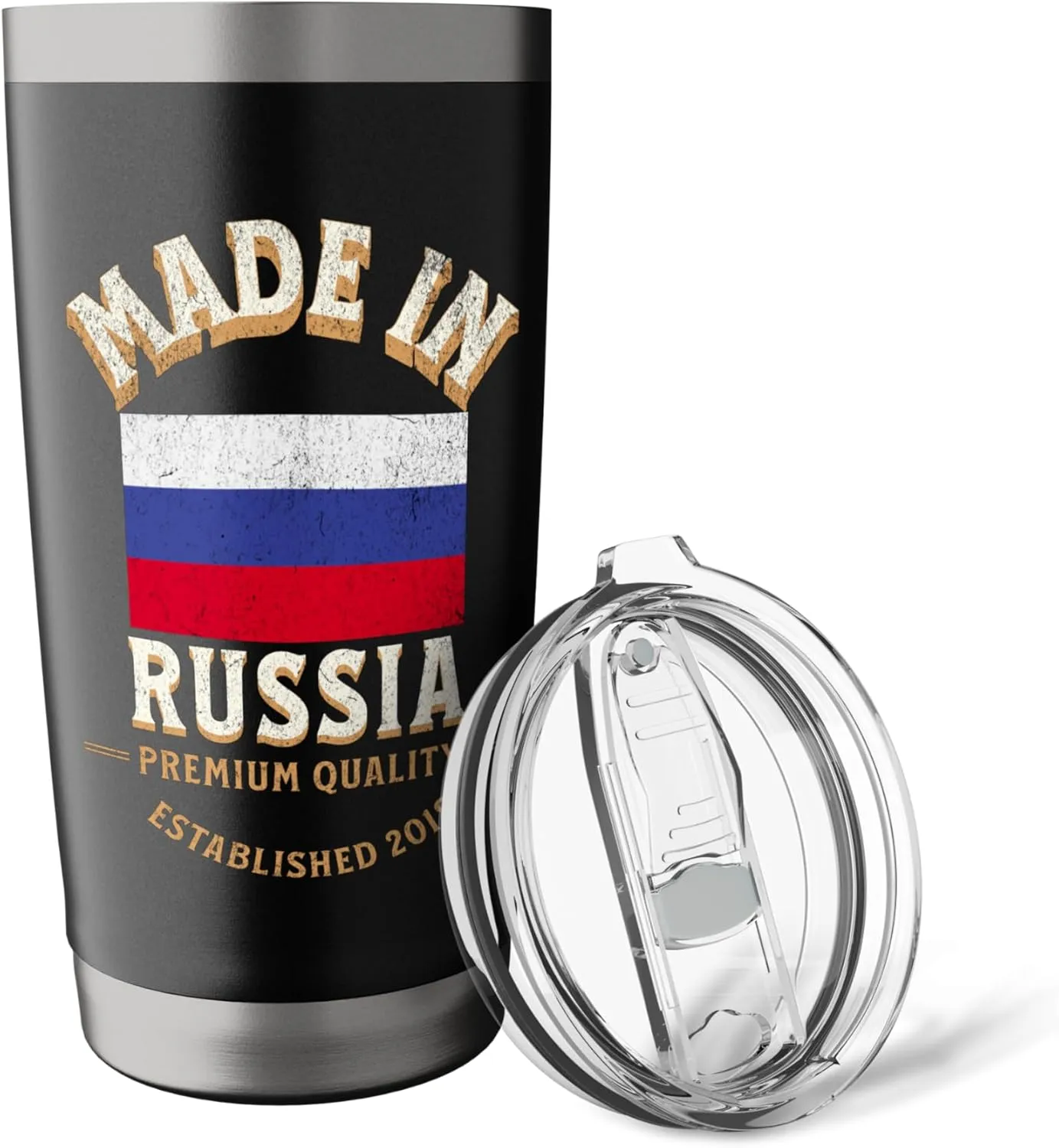 Made In Russia 2018 Premium Quality Russian Flag Stainless Steel Insulated Tumbler