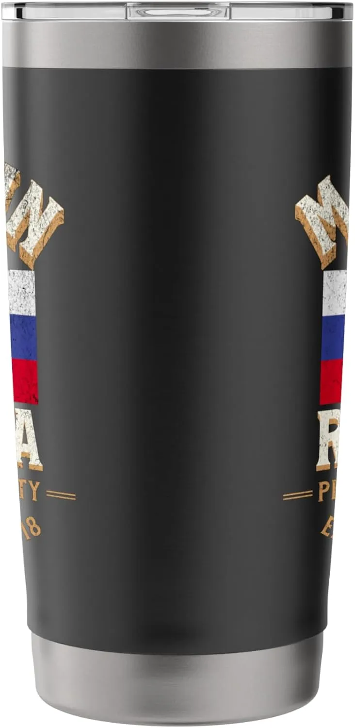 Made In Russia 2018 Premium Quality Russian Flag Stainless Steel Insulated Tumbler