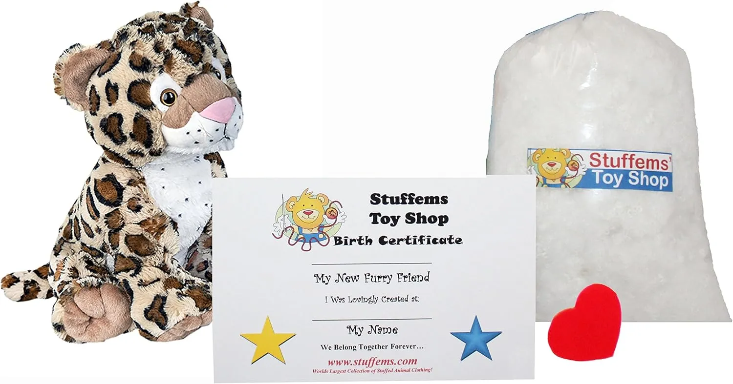Make Your Own Stuffed Animal Mini 8 Inch Charlie The Cheetah Kit - No Sewing Required!