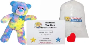 Make Your Own Stuffed Animal Mini 8 Inch Cotton Candy Bear Kit - No Sewing Required!