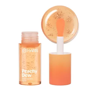 M.A.RS Color Changing Lip Oil (3.5 ml) (04-PEACHY DEW) With Fat Applicator | Skin Nourishing Ingredients - Olive Fruit Oil, Jojoba Oil | Hydrating & Moisturising