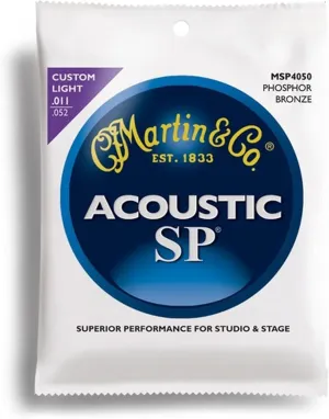 Martin MSP 4050 SP Phosphor Bronze Custom Light Acoustic Guitar Strings