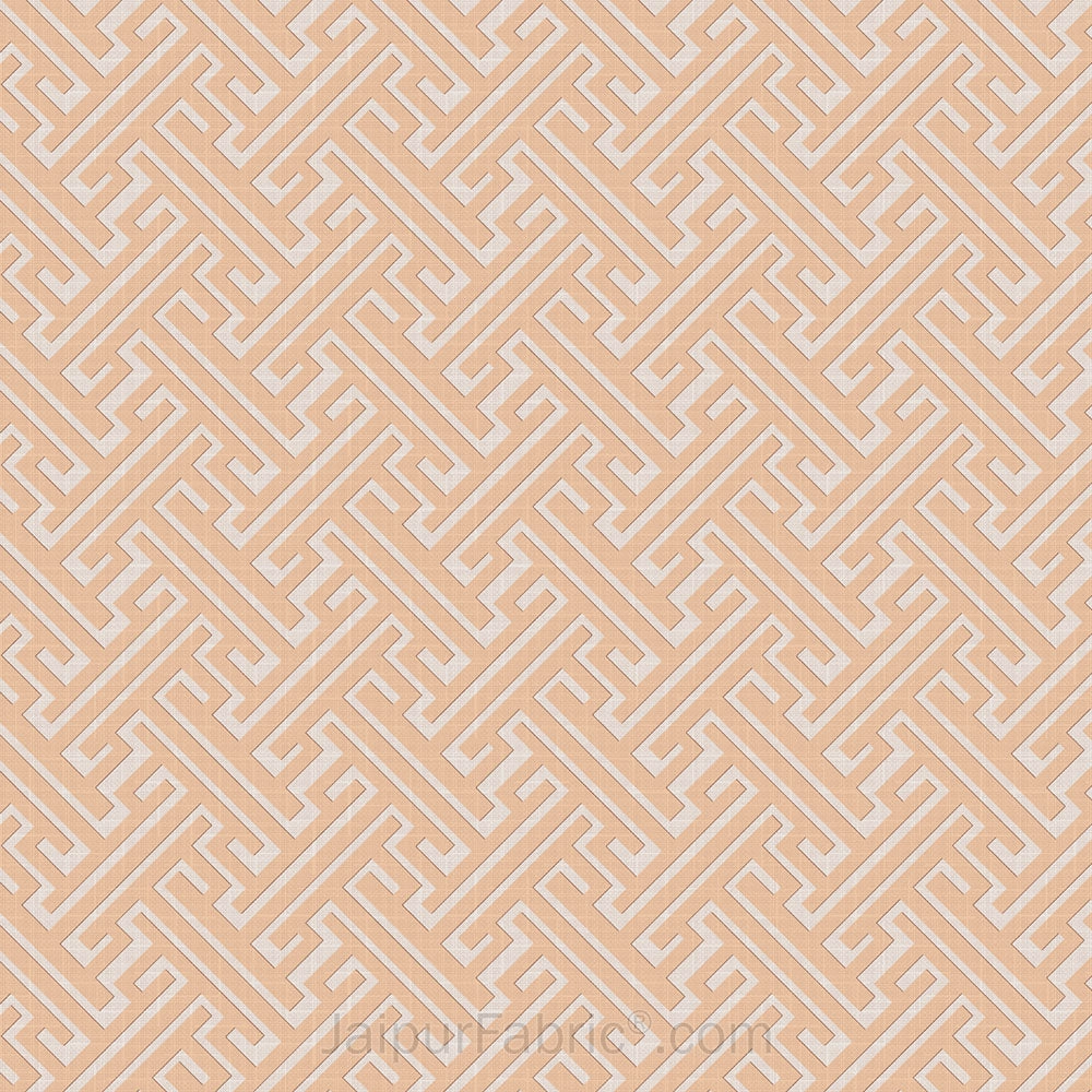 Maze Illusive Creamy Peach  King Size BedSheet