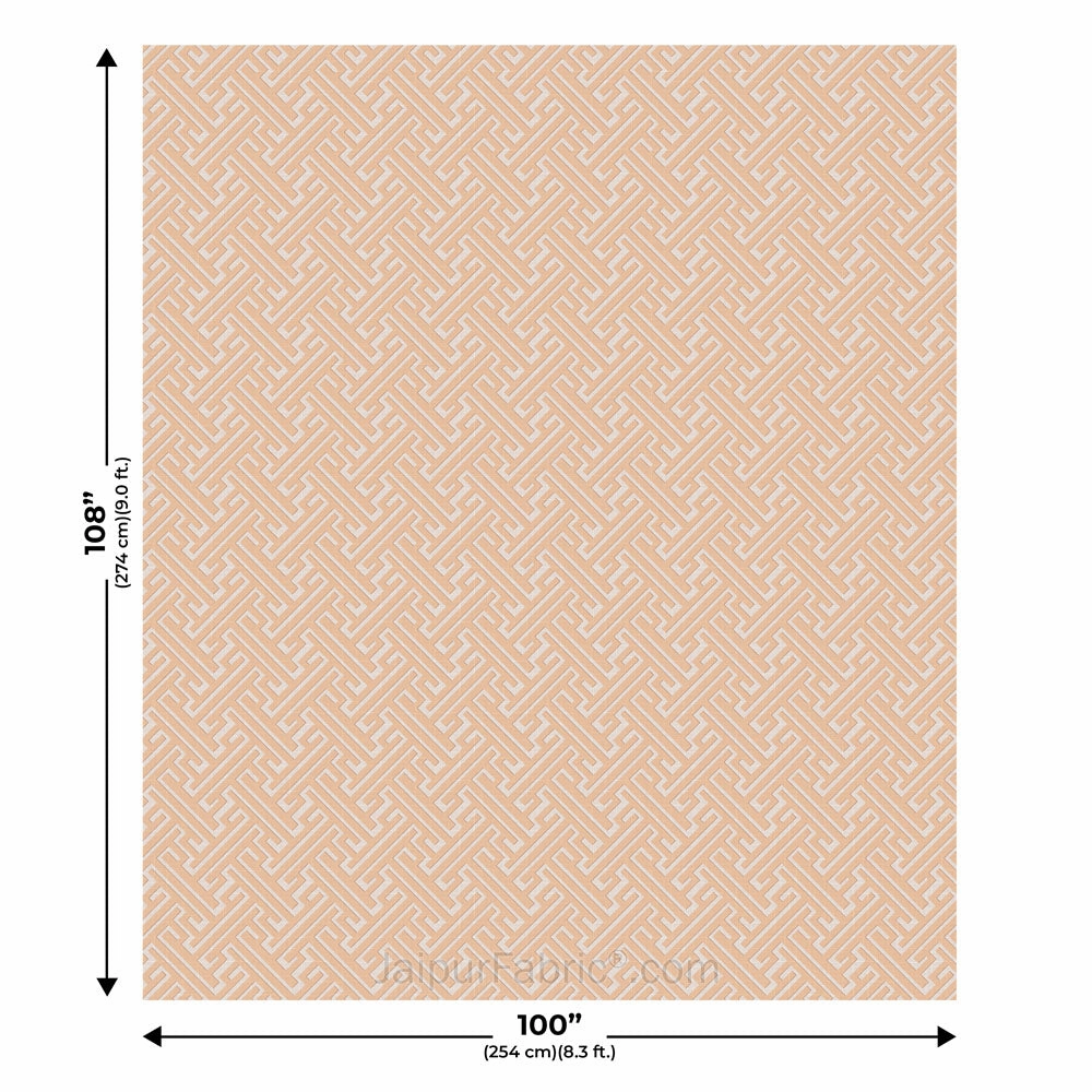 Maze Illusive Creamy Peach  King Size BedSheet