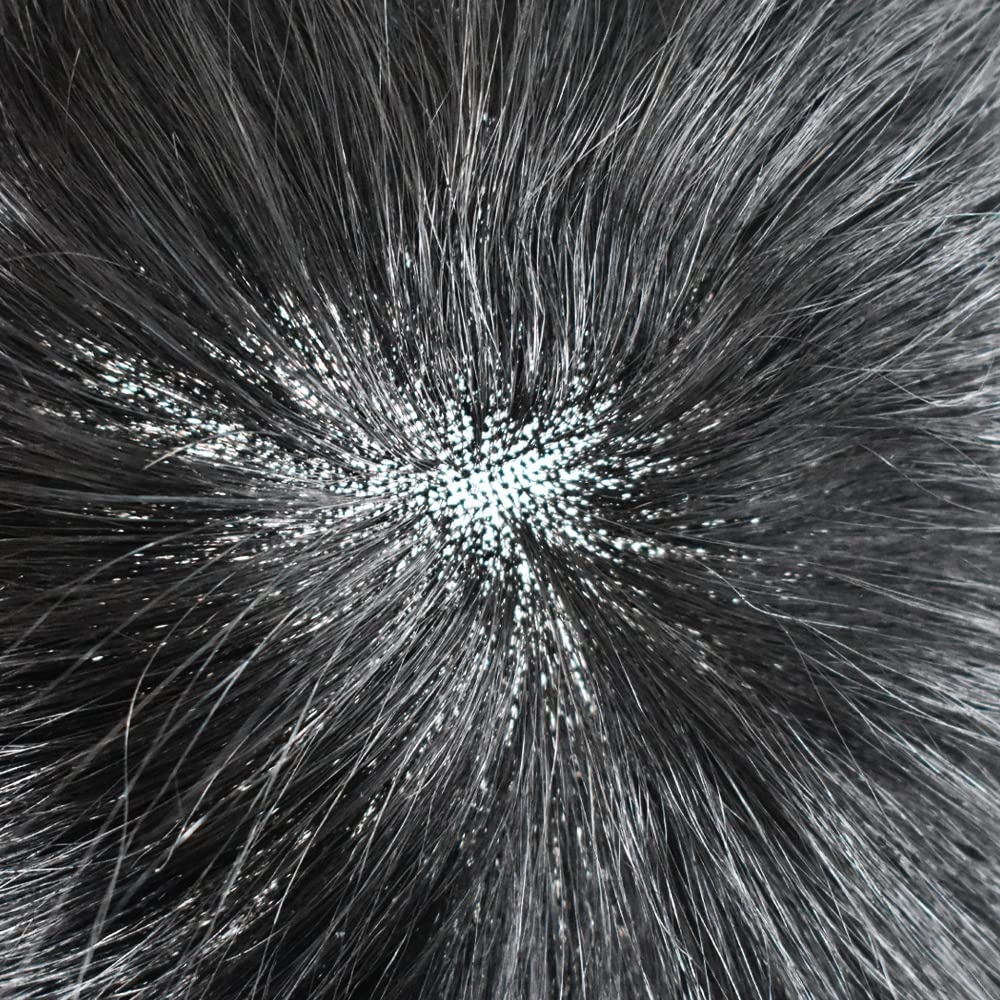 Mens Hair Systems Full French Lace Toupee for Men European Virgin Human Hair Replacement System Breathable Mens Toupee Hair Piece 7X9 1# JET BLACK-100% density
