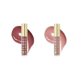 Milani Lip Gloss Set, Keep It Full Nourishing Lip Plumper with Hyaluronic Acid & Peptides for Soft, Fuller-Looking Lips (0.13 Fl. Oz. - 2 Pack) Rosewood   Soft Rose