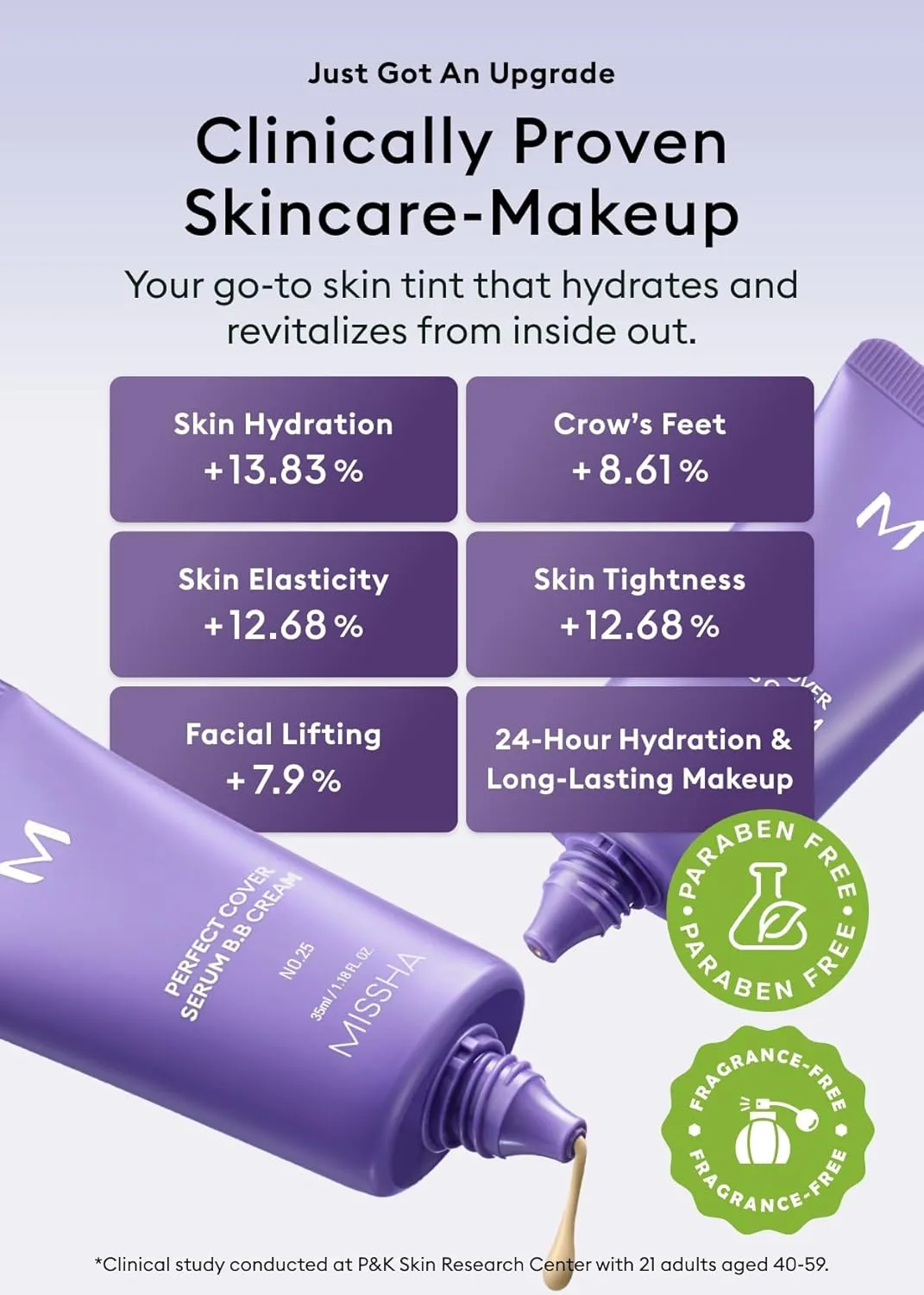 MISSHA M PERFECT COVER SERUM BB CREAM No.45 Deep Mocha- Deep with Cool Undertone, Skin Tint, Tinted Moisturizer, Skin Care Foundation Makeup, Superfood Complex, Glass Skin, Korean Makeup, 1.18 Fl oz