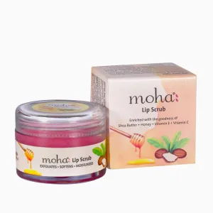 Moha: Lip Scrub 12 Gms|Reduction In Dark Lips & Pigmentation|Heals Dry & Chapped Lips|Enriched With Shea Butter, Honey Vitamin E, And C, This Nourishing Lip Scrub Locks In Moisture.