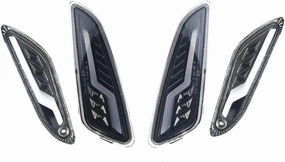 Motorcycle LED Front Rear Turn Signal Indicator Daytime Running Light Compatible With PIAGGIO Vespa Elettrica Sprint Primavera 50 125 150(1 set 4pcs clear)