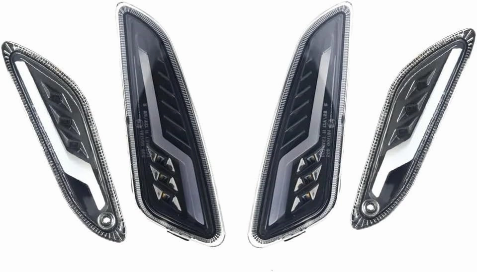 Motorcycle LED Front Rear Turn Signal Indicator Daytime Running Light Compatible With PIAGGIO Vespa Elettrica Sprint Primavera 50 125 150(1 set 4pcs clear)