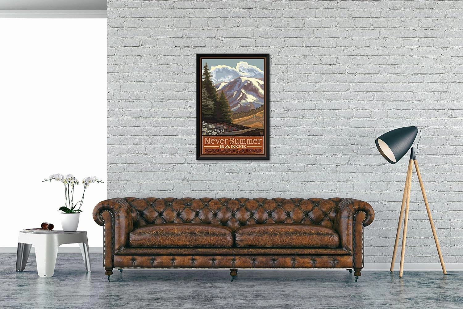 Never Summer Range Colorado Springtime Mountains Professionally Framed Art Print from Travel Artwork by Artist Paul A. Lanquist Framed Art Size: 26" x 38"