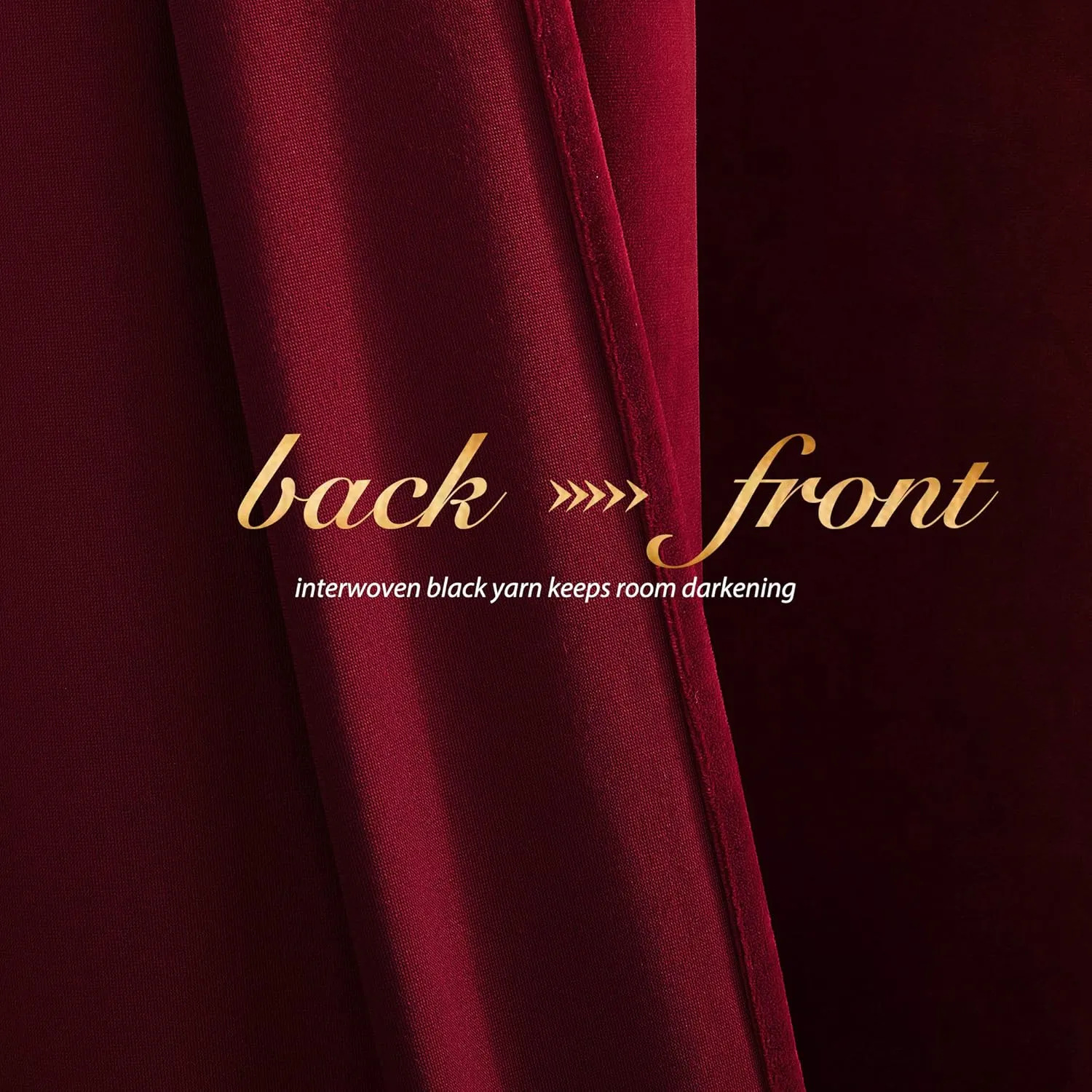 NICETOWN Extra Long Red Velvet Curtains and Drapes 120 inches Long 2 Panels with Back Tab, Super Soft Light & Heat Blocking Sliding Glass Door Panels for Display Window/Dance Room (52 inches Wide)