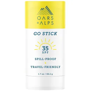 Oars   Alps Go Stick Clear SPF 35 Face Sunscreen, Skin Care Infused with Vitamin E and Antioxidants, Water and Sweat Resistant, TSA Friendly, 1.7 Oz, 1 Pack