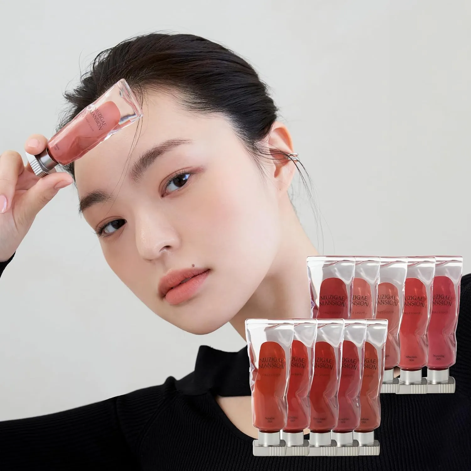 Objet Liquid Lip Stain (Unique Paint Tube Design) – Velvet Matte Tint, Long-Lasting Waterproof Lipstick, Hydrating Korean Makeup, Red & Rose Gloss, K-Beauty (11 POISE, 0.2 Fl oz)