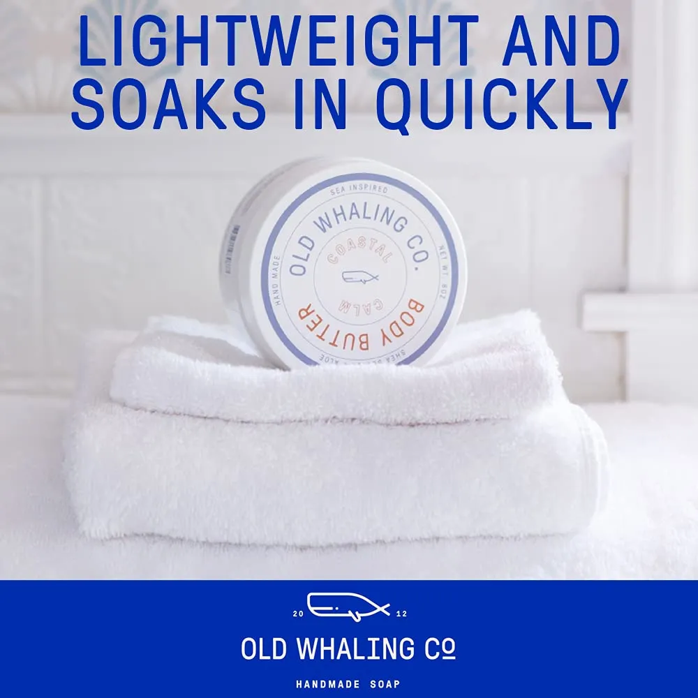 Old Whaling Co French Lavender Body Butter 2 Pack – Nourishing Cream with Shea Butter, Aloe and Sunflower Oil – Relaxing Lavender Scent, 8oz Jars, Set of 2
