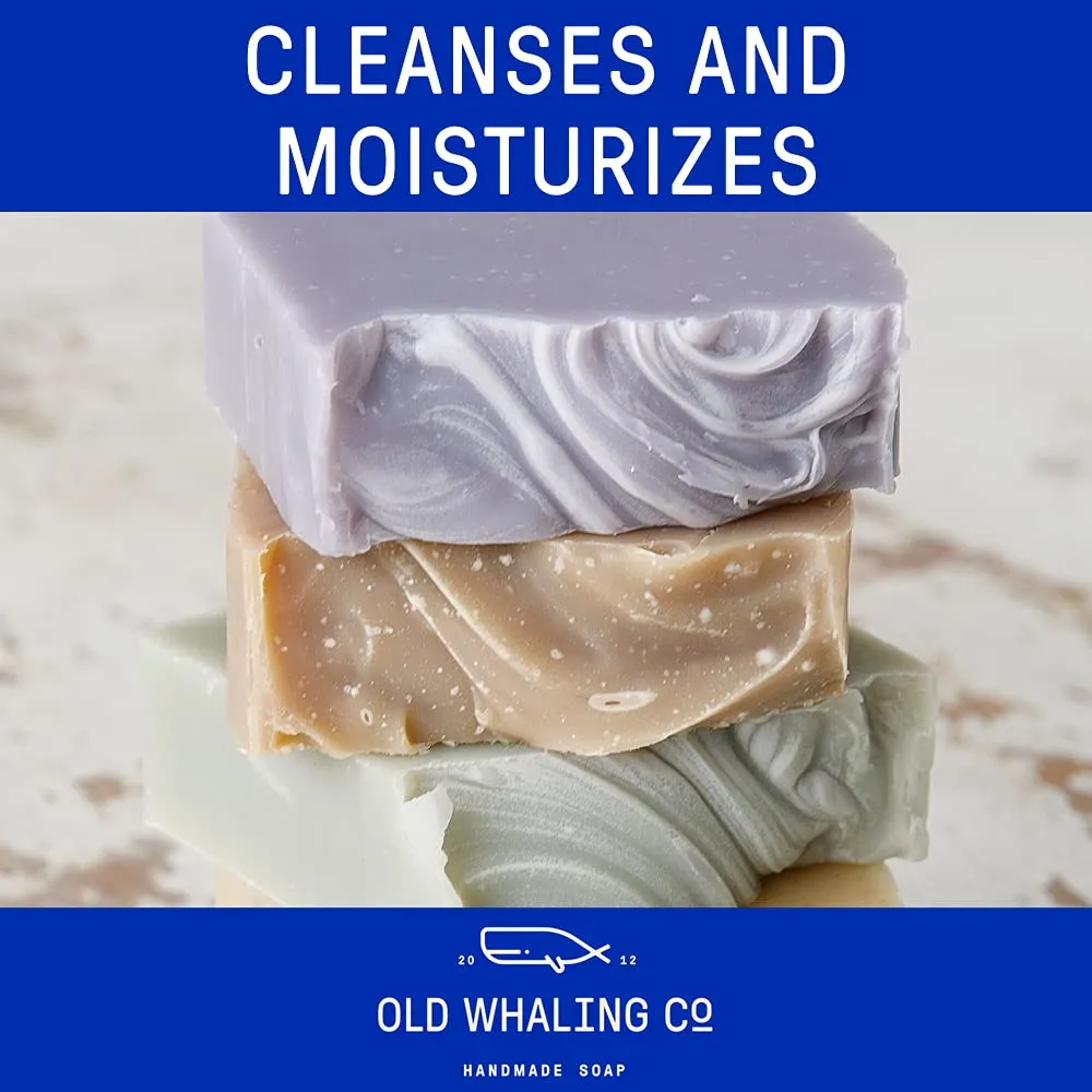 Old Whaling Co Sea la Vie Handmade Bar Soap 4 Pack – Face, Hand and Body Wash - Moisturizing Olive Oil Bath Soap – Rose, Apple and Jasmine Scent, 5 oz Each