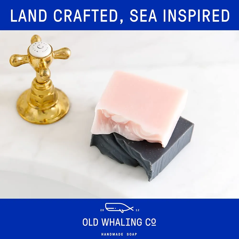Old Whaling Co Sea la Vie Handmade Bar Soap 4 Pack – Face, Hand and Body Wash - Moisturizing Olive Oil Bath Soap – Rose, Apple and Jasmine Scent, 5 oz Each