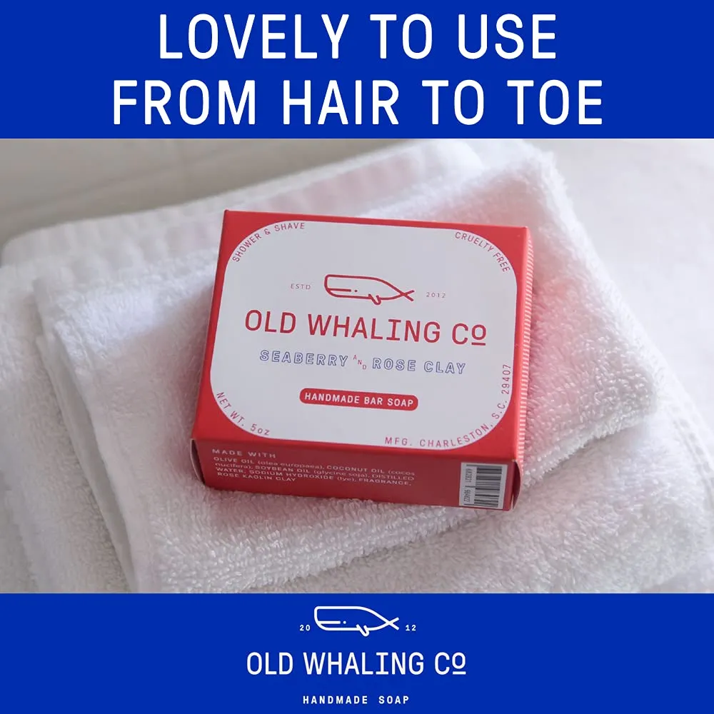 Old Whaling Co Sea la Vie Handmade Bar Soap 4 Pack – Face, Hand and Body Wash - Moisturizing Olive Oil Bath Soap – Rose, Apple and Jasmine Scent, 5 oz Each