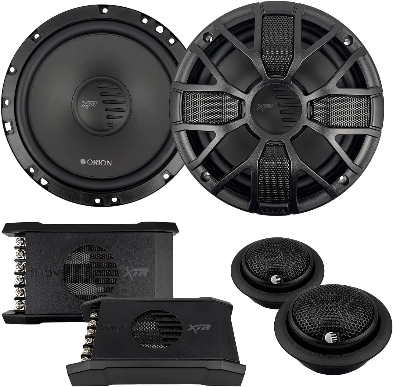 ORION XTR Series XTR65.SC 2-Way Coaxial Car Audio Component System - 6.5” Speakers, Full Range, Enhanced Bass, 450W, 4 Ohms, Easy Installation, 1” Silk Dome Tweeter, External Passive Crossover -Pair
