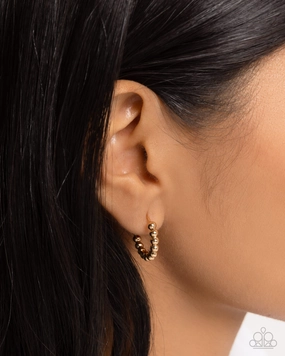 Paparazzi Earring ~ Darling Dance - Gold