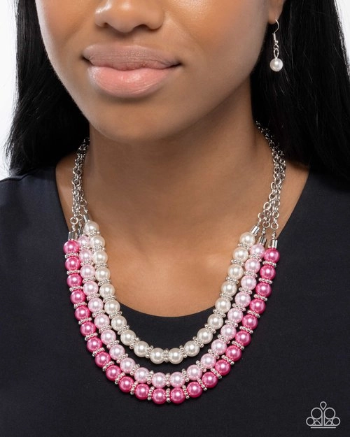 Paparazzi Necklace ~ Promising Promenade - Pink