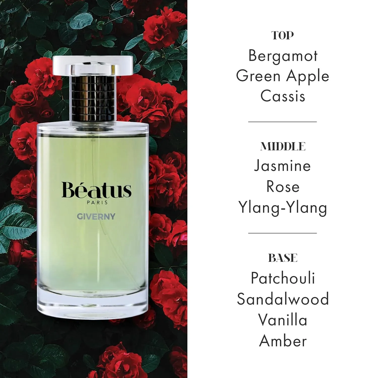Paris Giverny - Luxury Perfumes Featuring Fruity Rose and Creamy Sandalwood Notes - Women's Fragrances with Bergamot - 3.4 oz