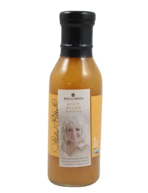 Paula Deen Peach Pecan Dressing 12 Ounces! Blend Of Peach and Pecan! Sweet And Creamy Dressing To Your Garden Or Spinach Salad! Choose Your Flavor! (Peach Pecan)