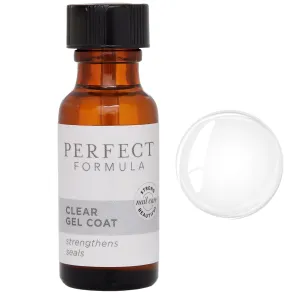 Perfect Formula Clear Gel Coat - Nail Strengthener, Keratin Treatment, Clear Nail Polish - Strengthener for Damaged Nails - Made In The USA .60 fl oz.