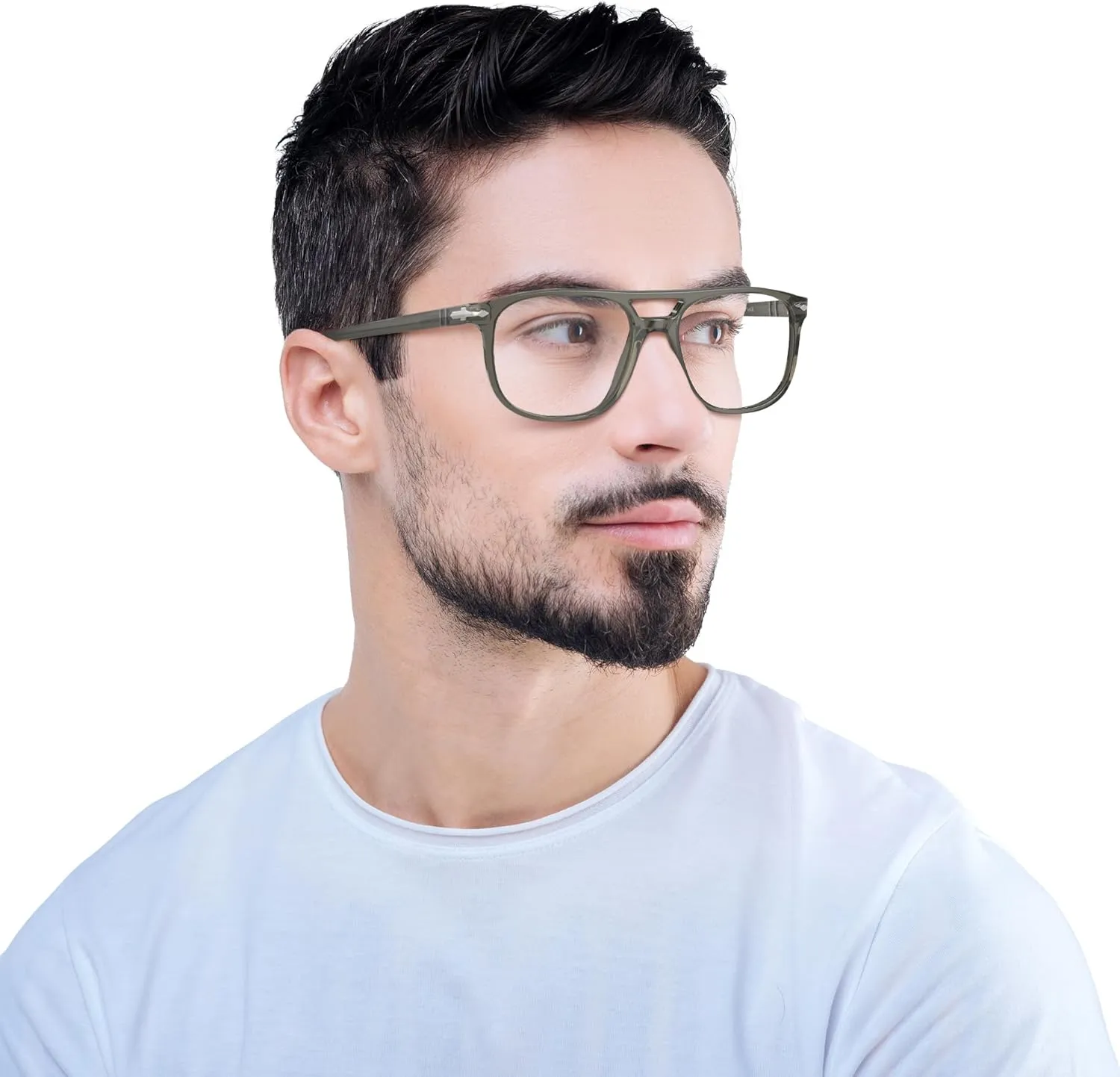 Persol Men's Po3339v Round Prescription Eyewear Frames